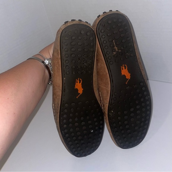 Polo Ralph Lauren Wes Brown Leather Penny‎ Loafers Size 10.5 - Picture 6 of 7